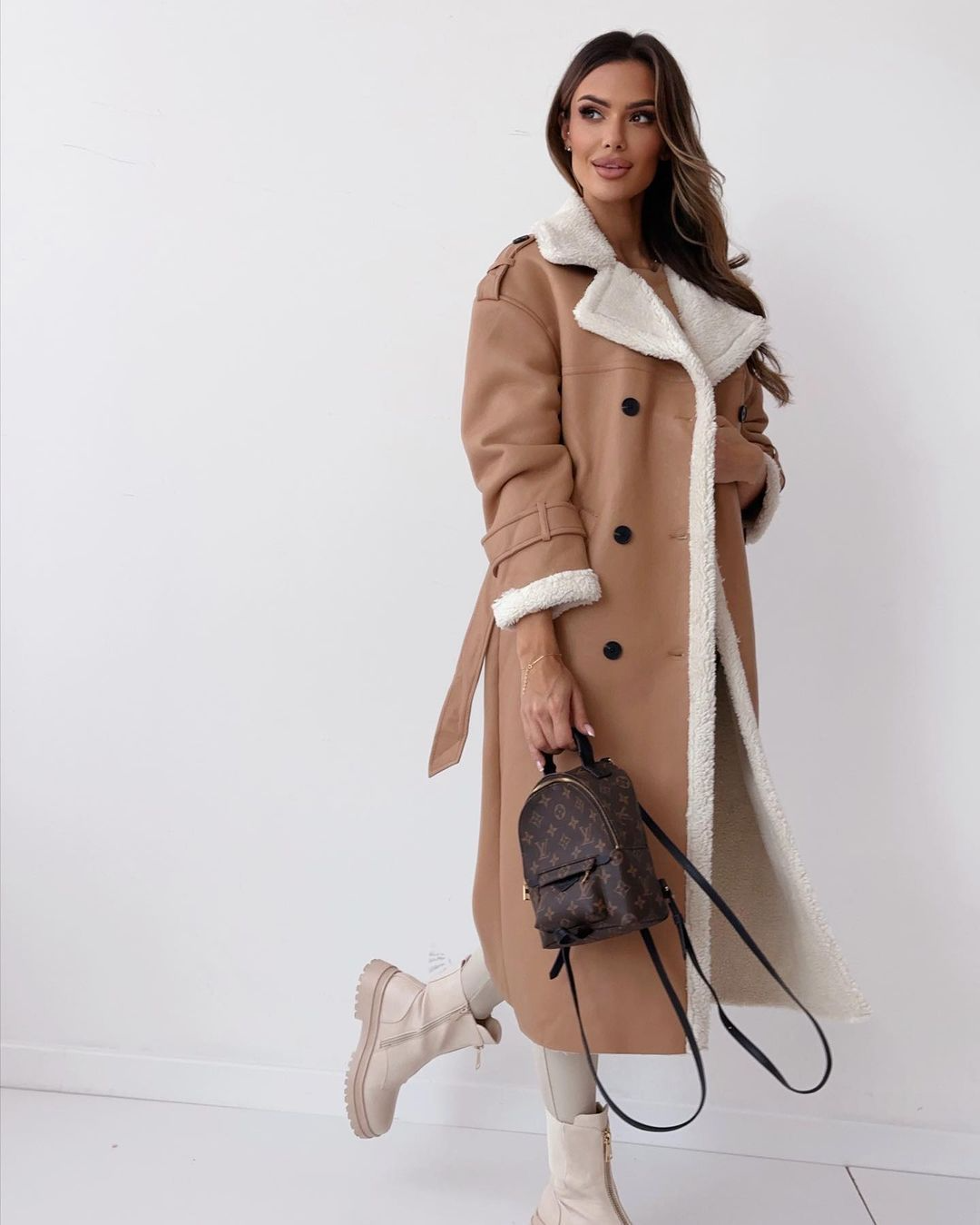 Manteau Long en Cuir Dayenne