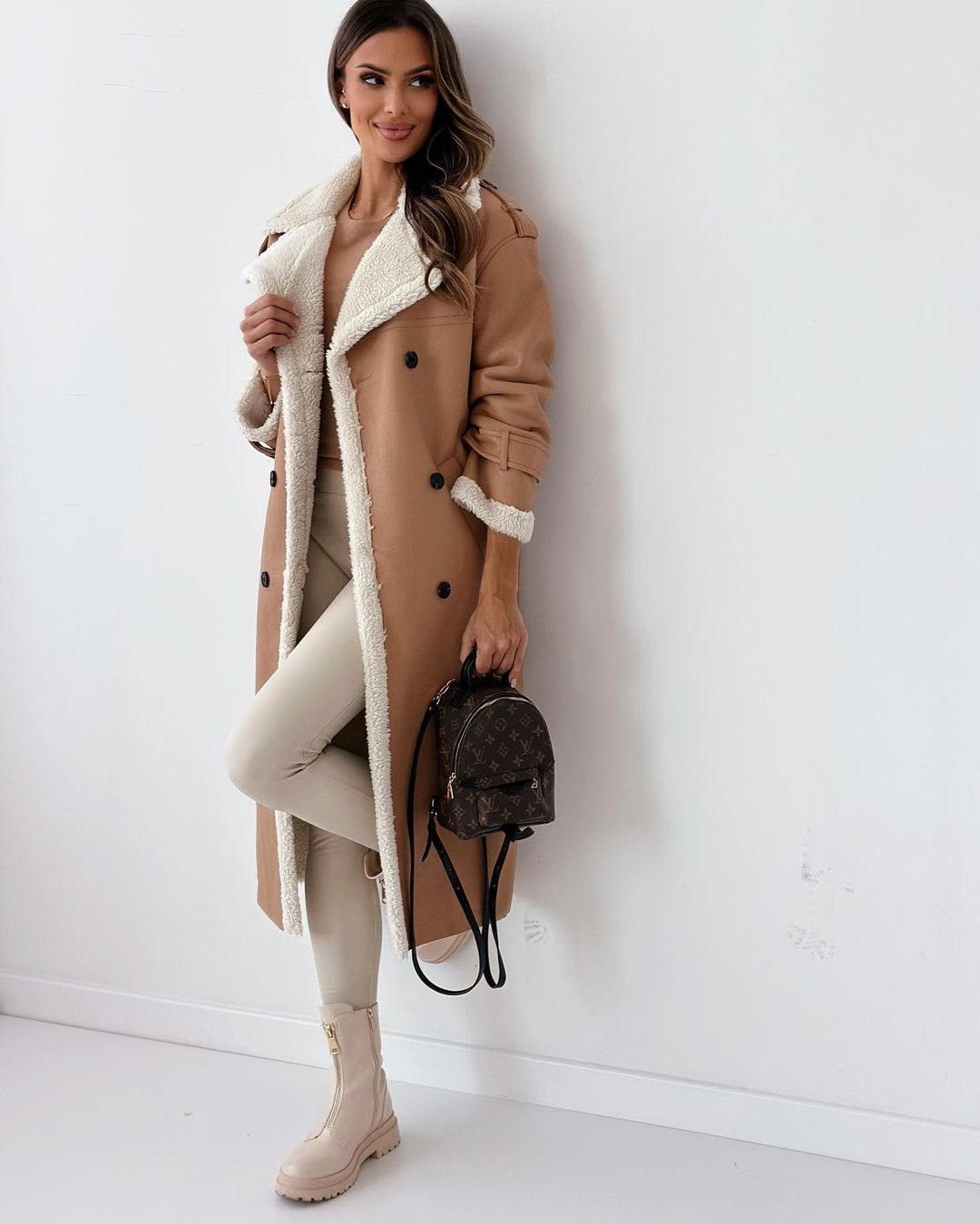 Manteau Long en Cuir Dayenne