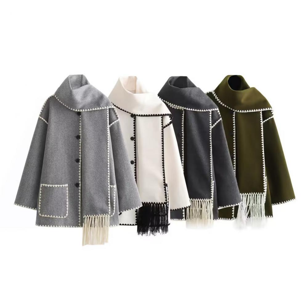 Manteau Élégant avec Écharpe
