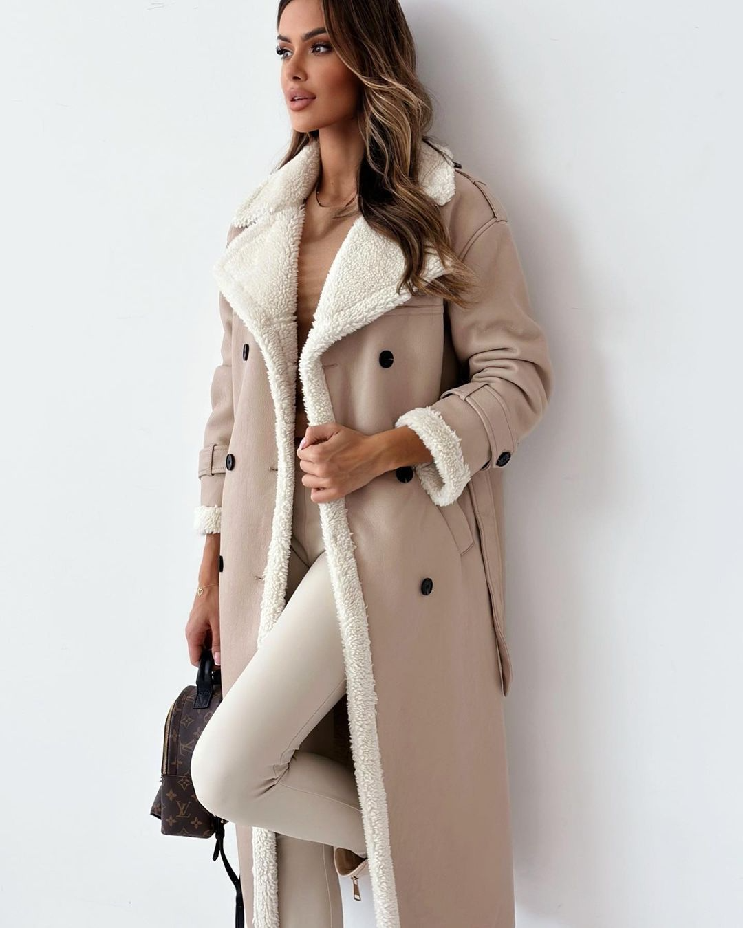 Manteau Long en Cuir Dayenne