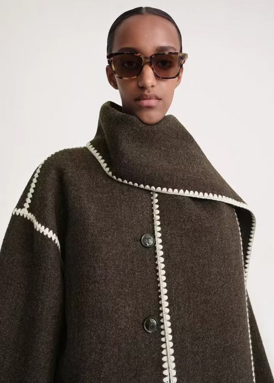 Manteau Élégant avec Écharpe