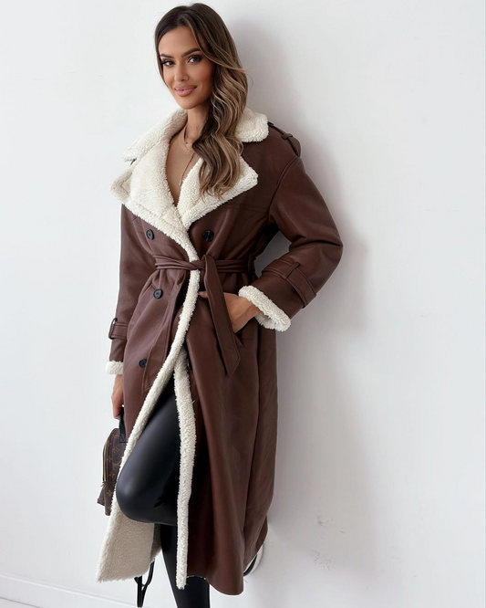 Manteau Long en Cuir Dayenne