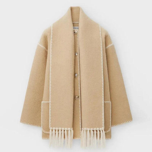 Manteau Élégant avec Écharpe